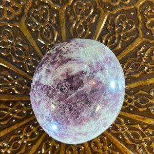Lepidolite palm stone